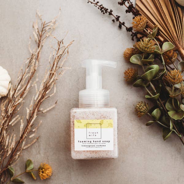 Lemongrass Verbena Foaming Soap for wholesale by The Fresh Wife Soap Company