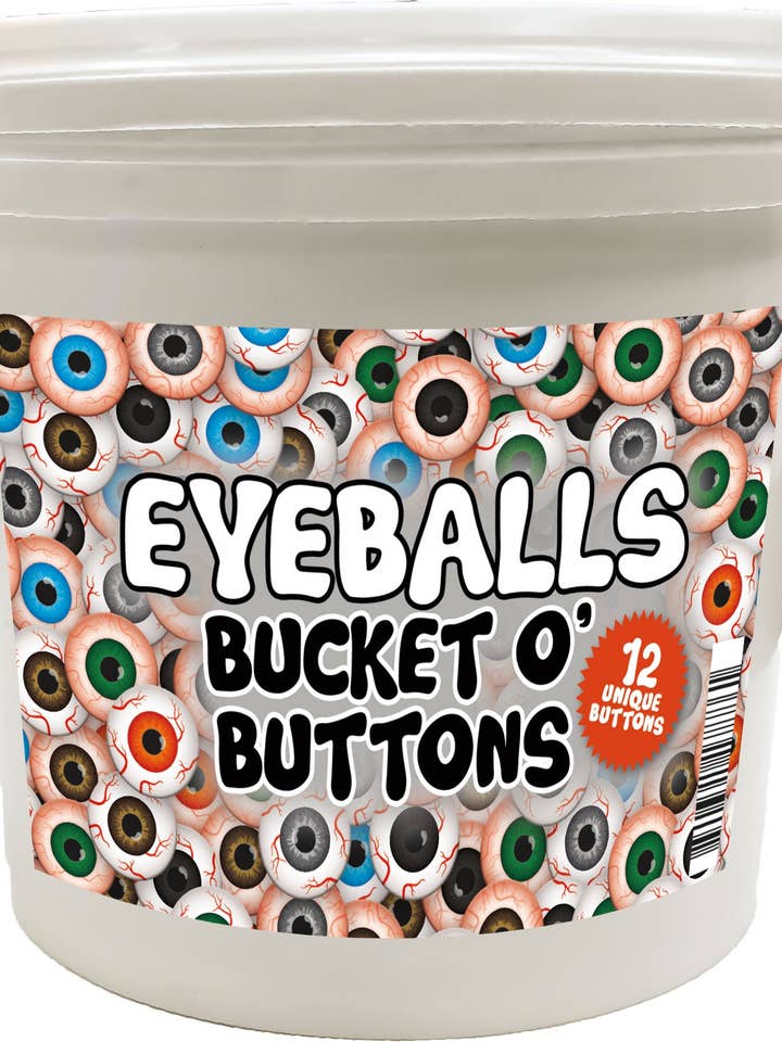 144 Unit Bucket o' Buttons - Eyeballs for wholesale by Great Stuff Novelties (GSN) by NMR Brands