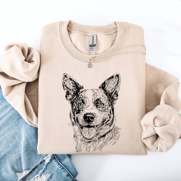 Refinery Number One LLC - Wholesale Graphic Sweatshirt - Unisex - Australian Cattle, Blue Heeler, Pet, Dog Breed Sweatshirt