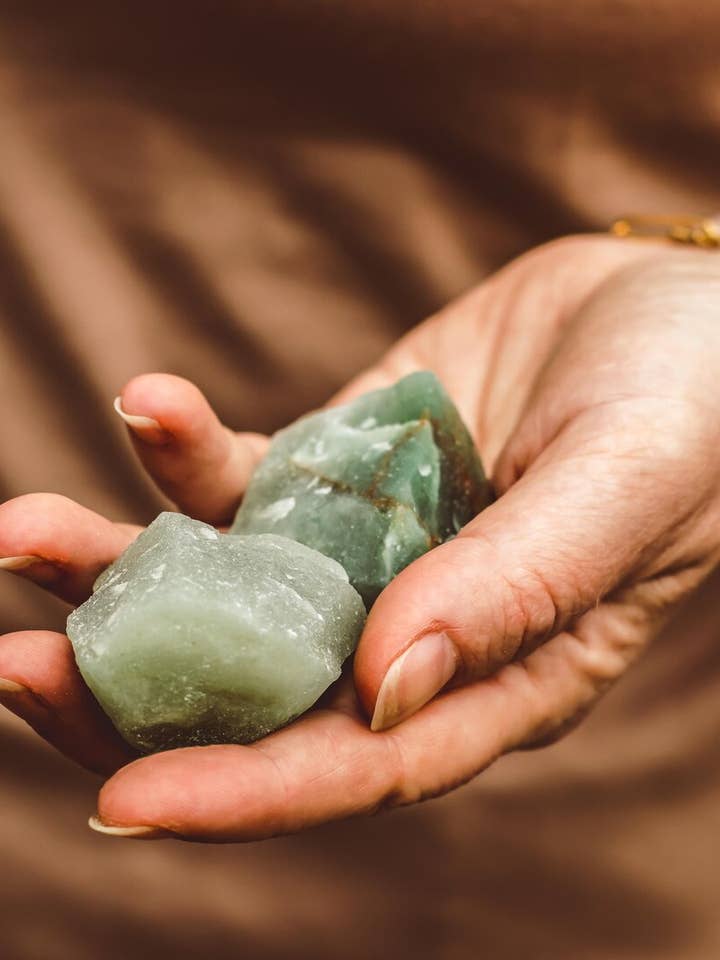 Green Aventurine rough cut crystal for wholesale by Mindful Living Co.