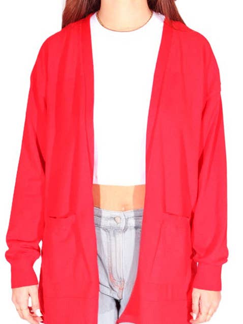 Damen Langarm Strickjacke mit offenem Vorderteil und leichtem Stoff für den Großhandel von Good Stuff Apparel