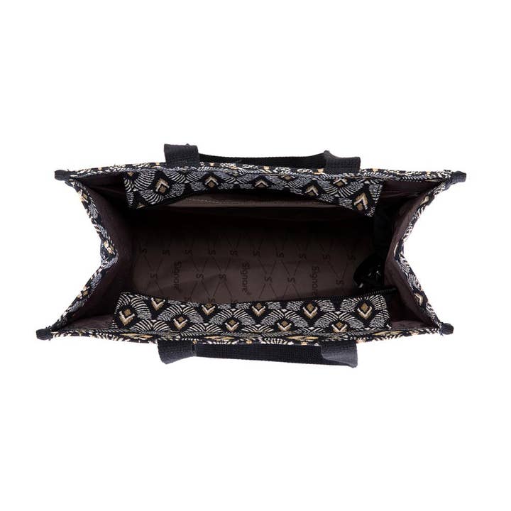 SignareArt - Vente Sacs de course/à provisions - Sac fourre-tout Luxor noir et blanc pour femme