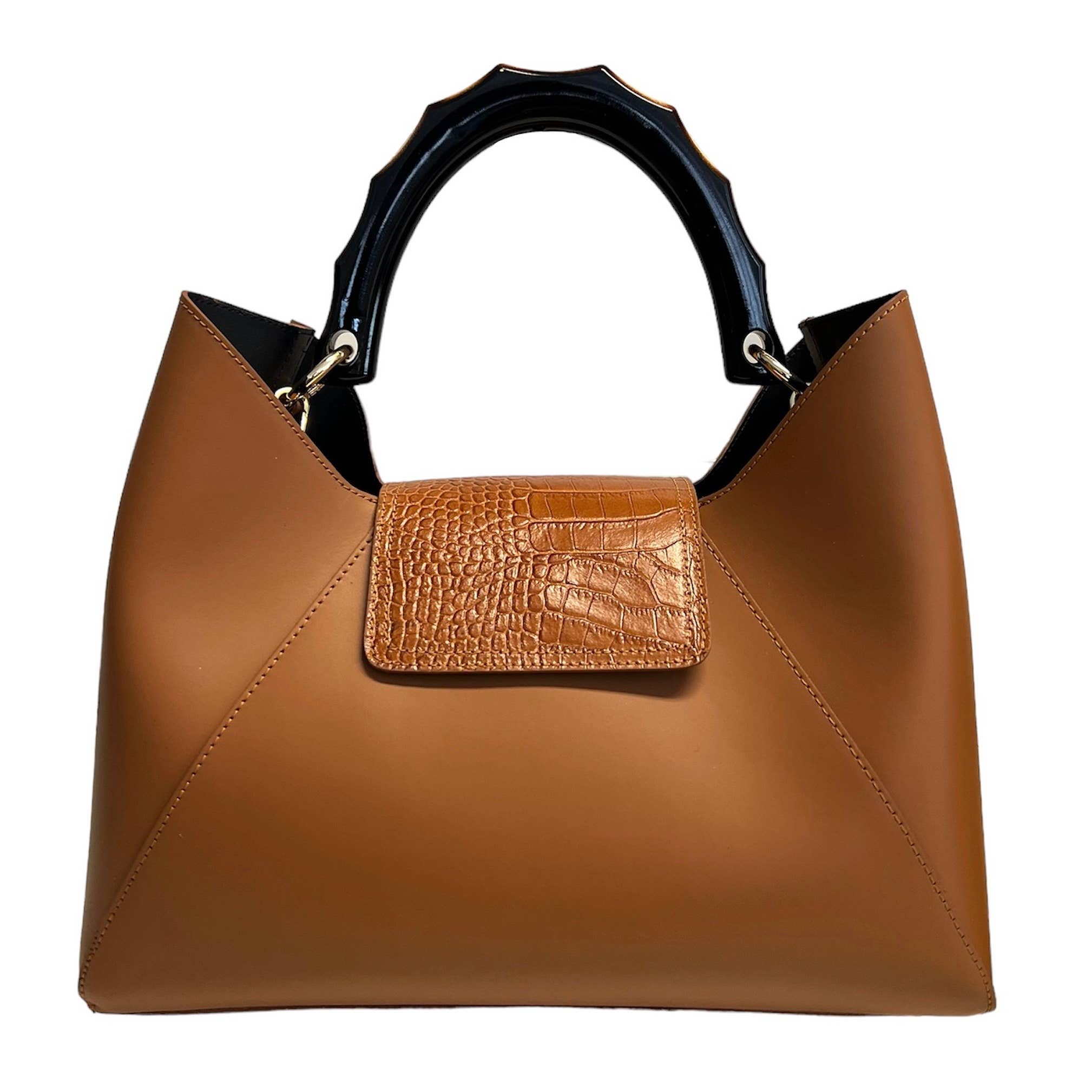 MODARNO - Vendita all'ingrosso Borsa con manico - Donna - Modarno Leather Handbag with Pony Flap “Chloe”10