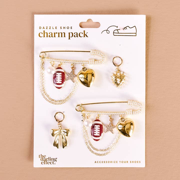 Dazzle Shoe Charm Pack-Tailgate Time for wholesale by The Darling Effect
