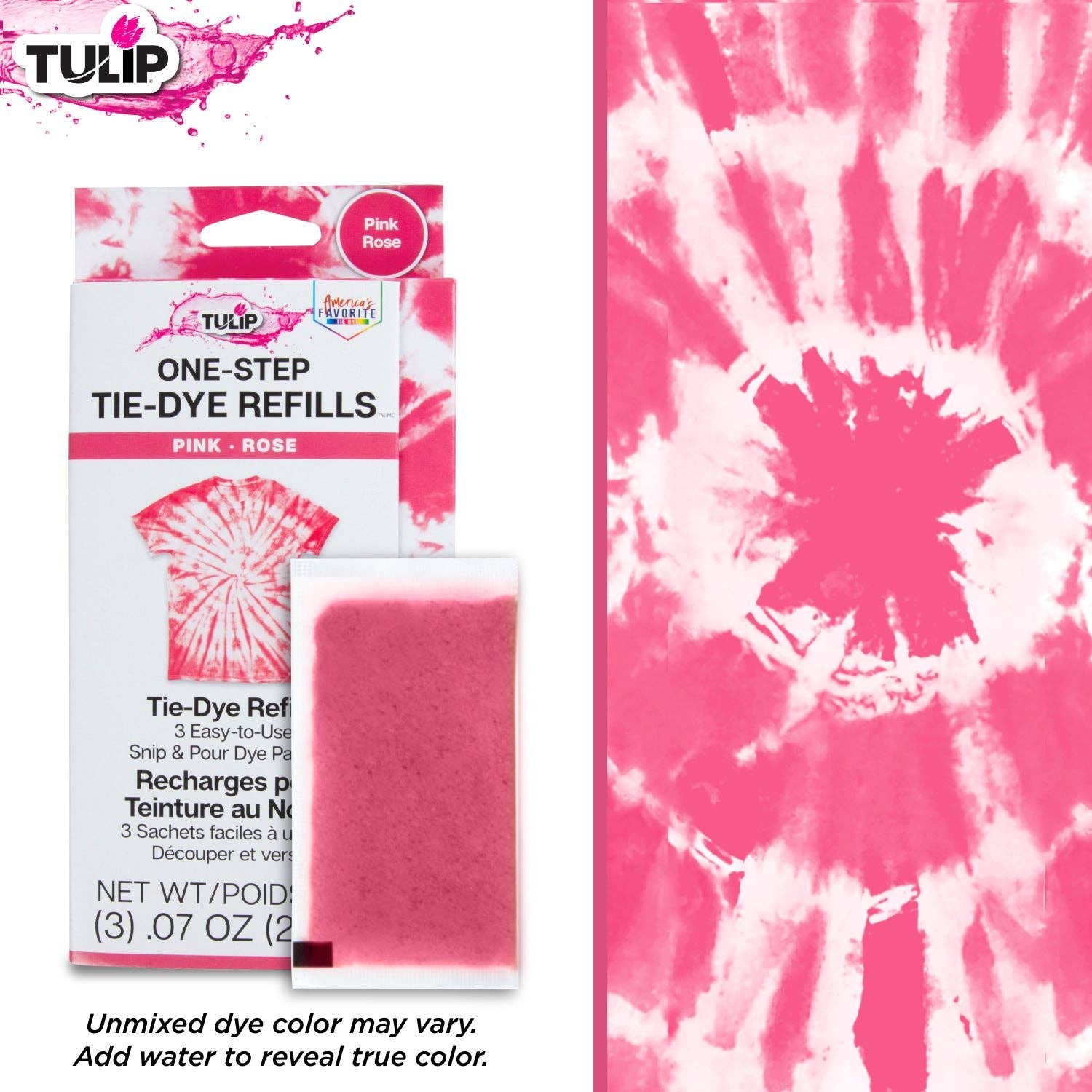 Ilovetocreate - Wholesale DIY Craft Kit - Tulip One-Step Tie-Dye Refills Pink3
