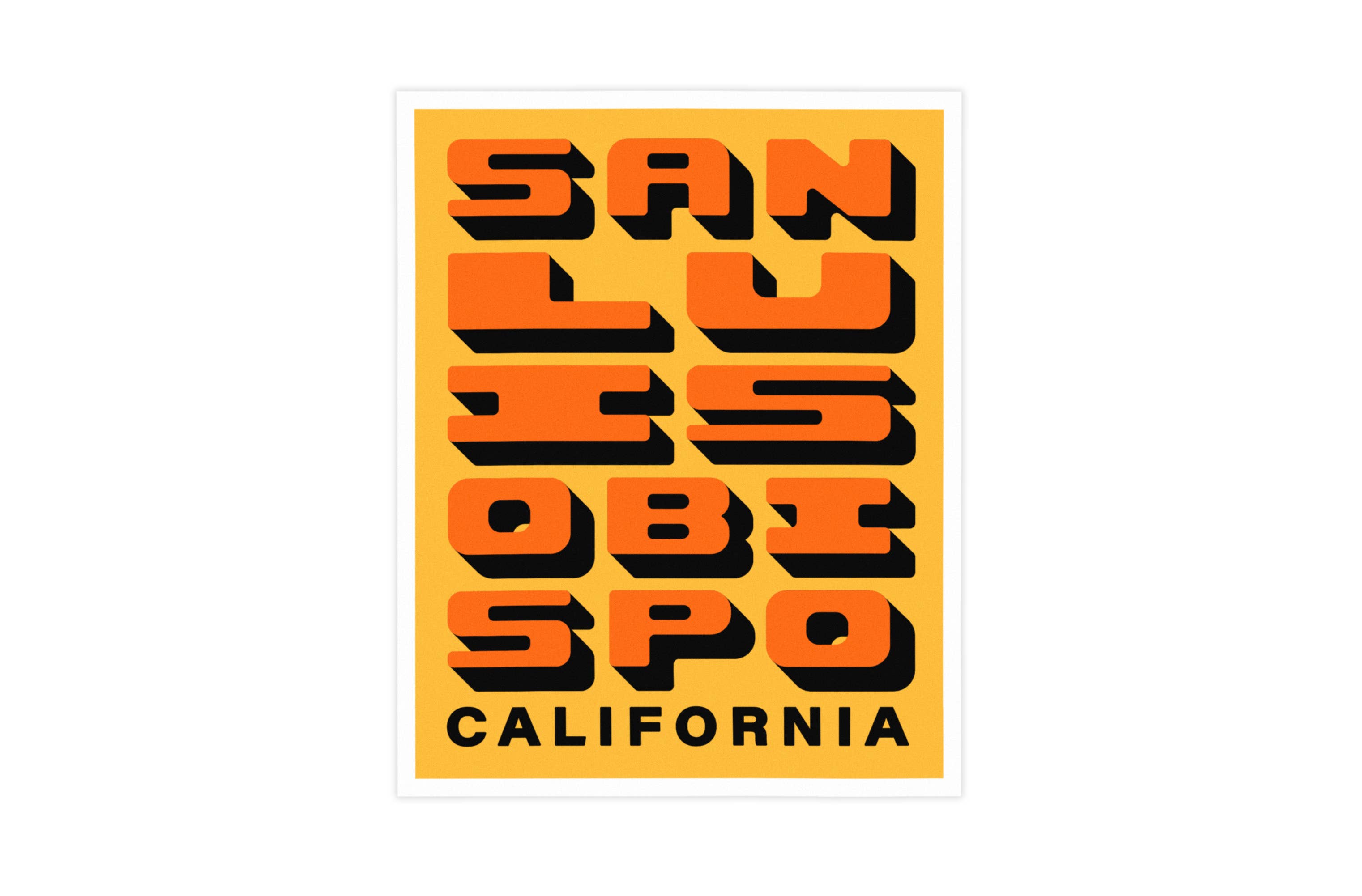 Kamin Tersieff – Poster por atacado – Impressão de carta em bloco de San Luis Obispo - Cartaz da Califórnia