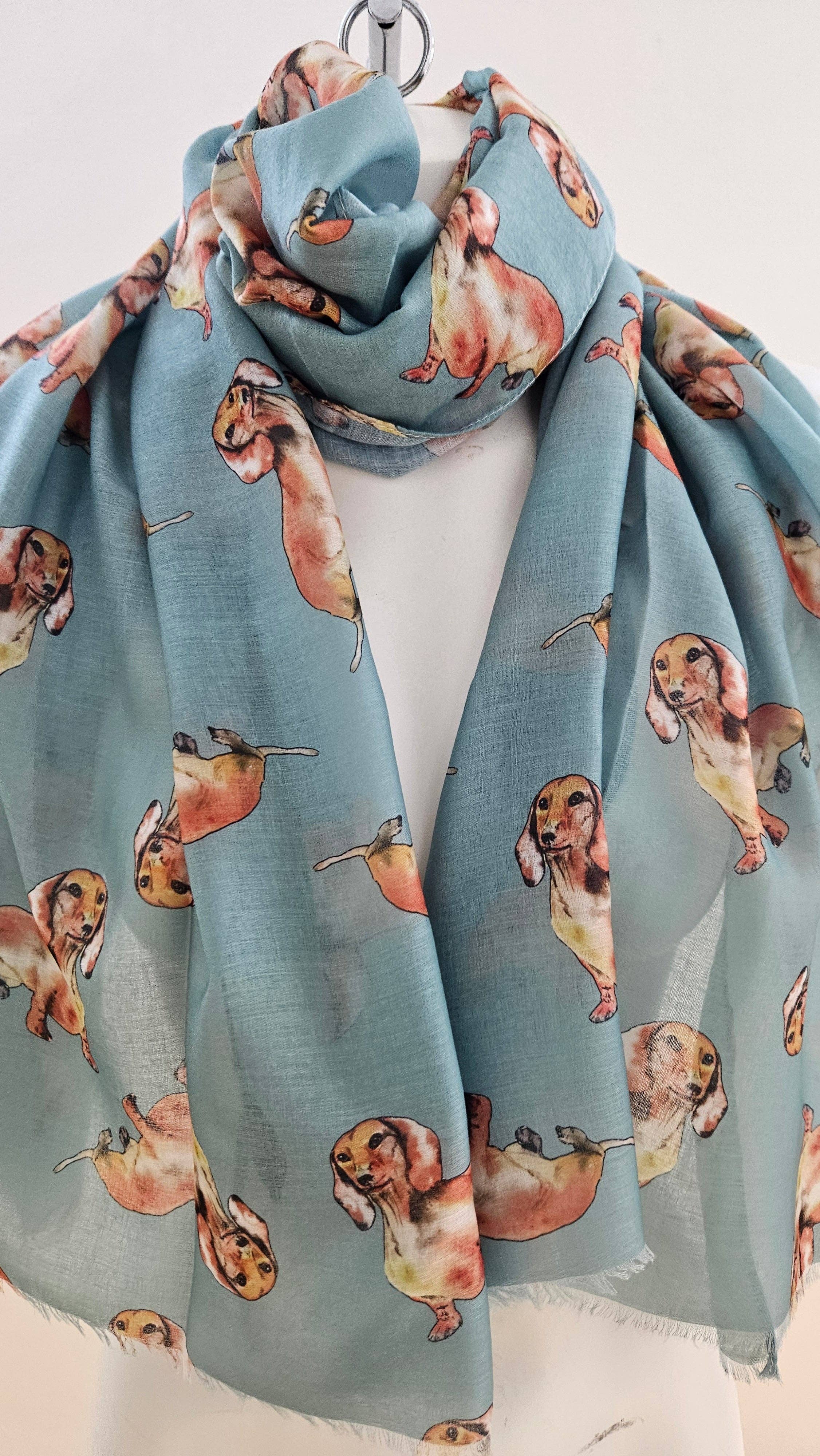 Shimena - Wholesale Scarf - Women's - Lightweight Dachshund scarf14