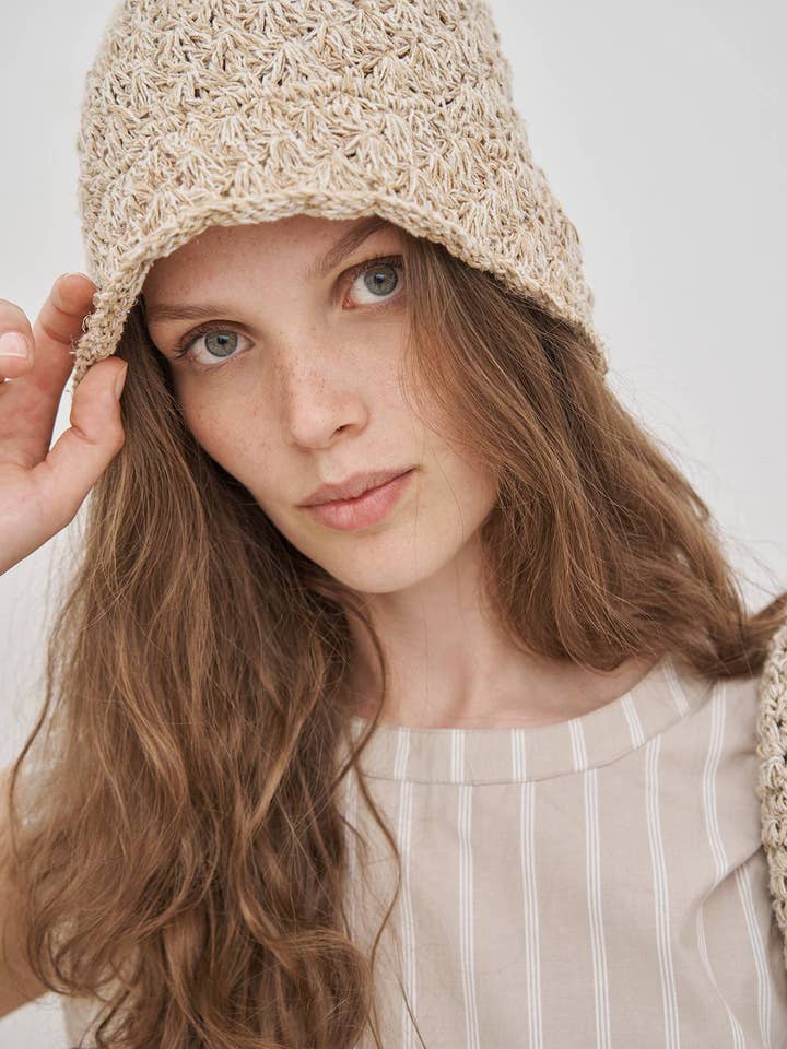 Solhat Bucket i hamp og bomuld for engroshandel hos CARE BY ME