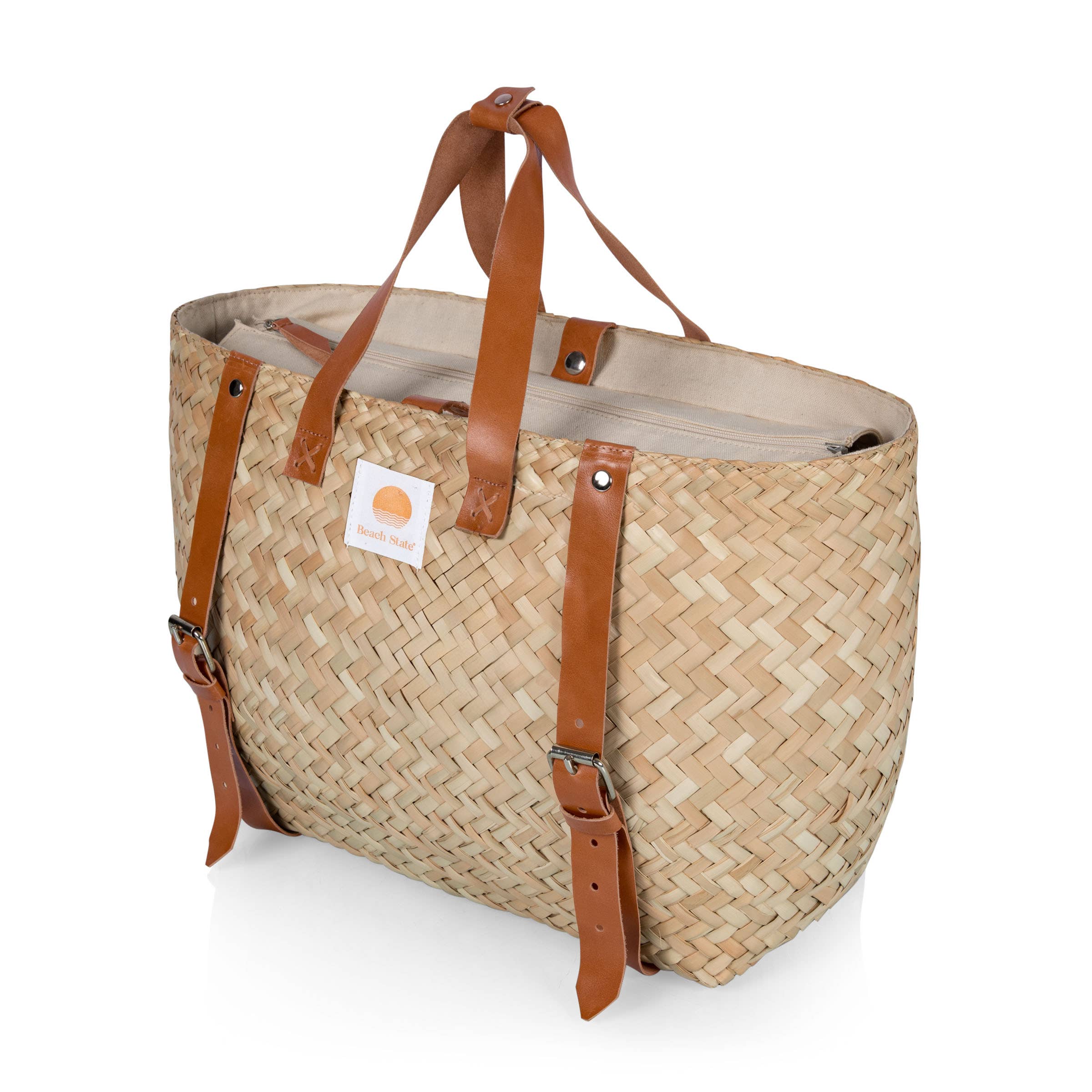 Picnic Time Family of Brands - Wholesale Cooler/Cooler Bag - Hermosa Insulated Woven Seagrass Beach Cooler Bag5