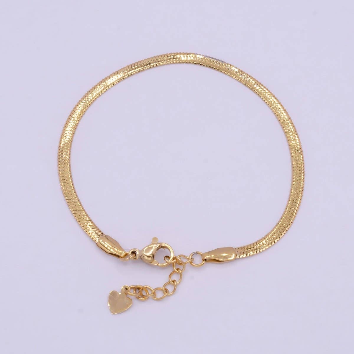 Aim Eternal - Wholesale Link & Chain Bracelet - Gold 3mm 4mm 5mm Herringbone Snake Chain Bracelet For Wholesale Bracelet Jewelry Making Supply | WA-924 WA-925 WA-9260