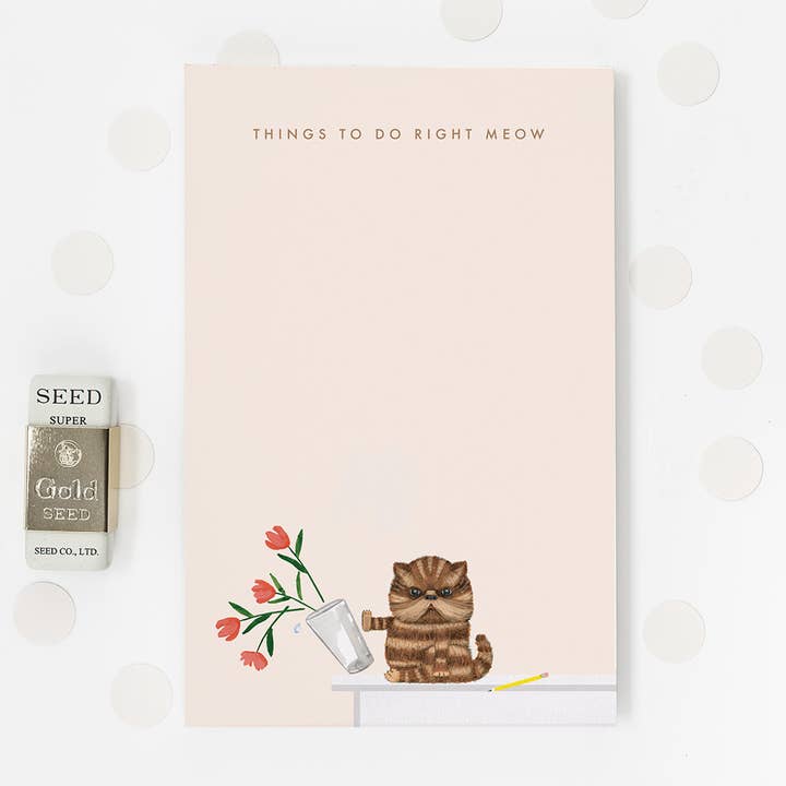 Things to do right Meow Notepad for wholesale by Dear Hancock