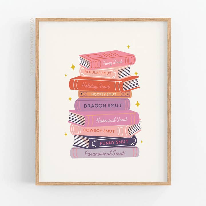 Easyhand Goods – formerly Onderkast - Wholesale Art Print - Smut Book Stack Art Print0