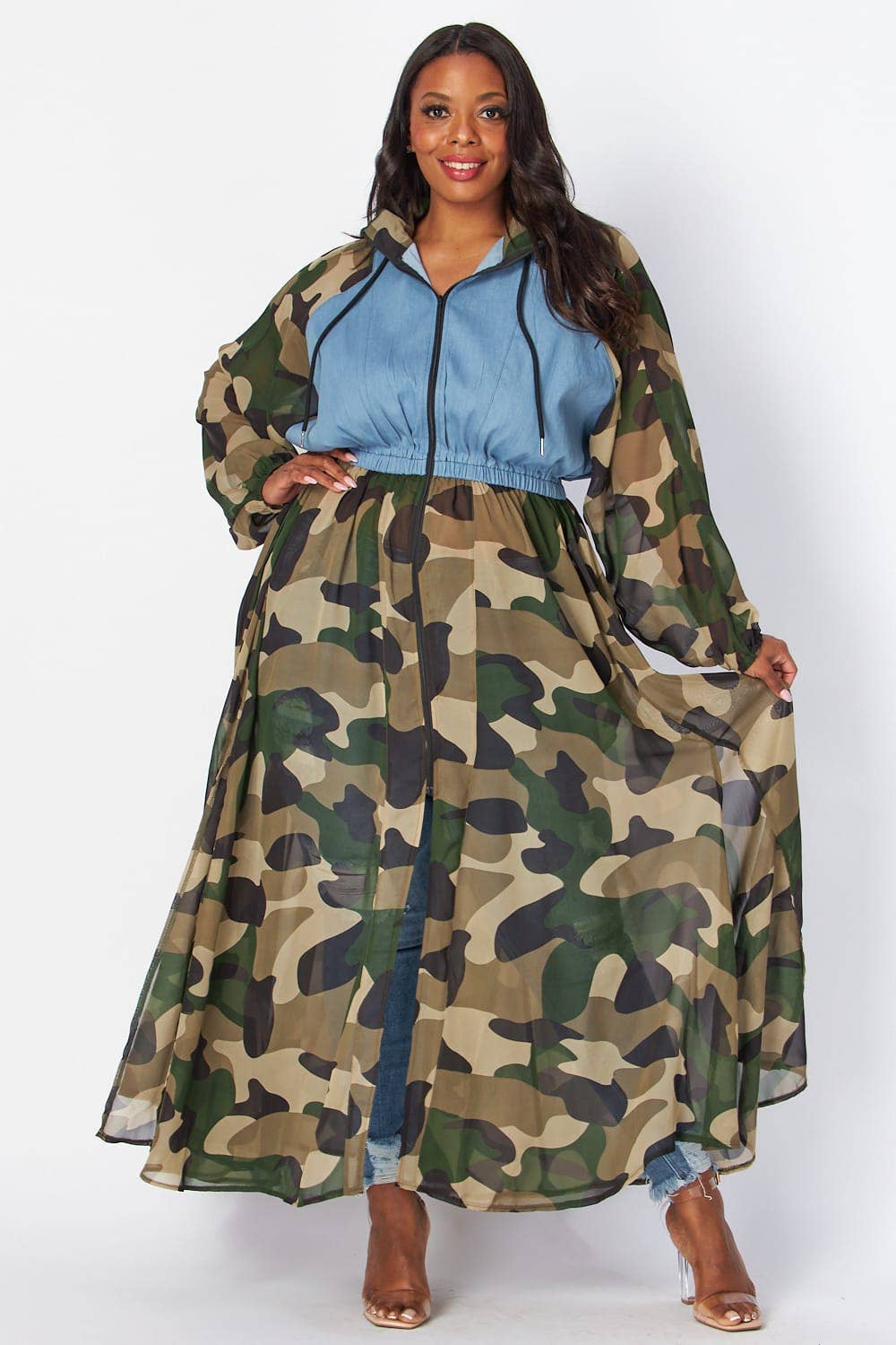 DENIM MULTI Robe Plus en vente sur Faire7