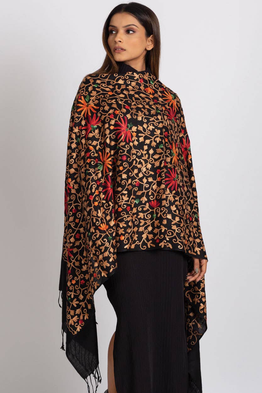 Sevya Handmade - Vendita all'ingrosso Stola - Donna - Scialle ricamato Kamal