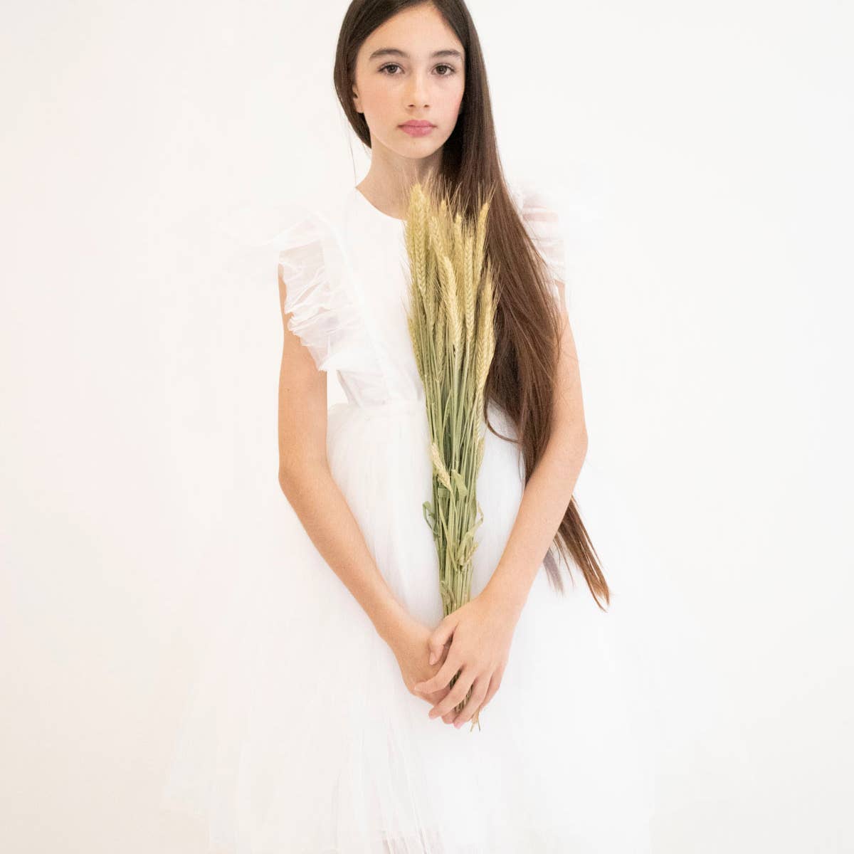 Yuko B - Wholesale Dress - Kids - CLARA girl's dress - White4