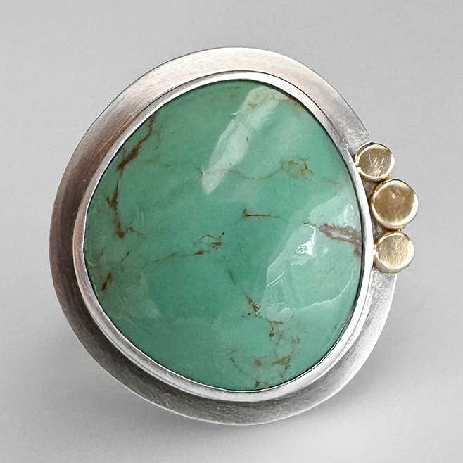 Anel Aura de Turquesa de Kingman por atacado de McKenzie Mendel Jewelry
