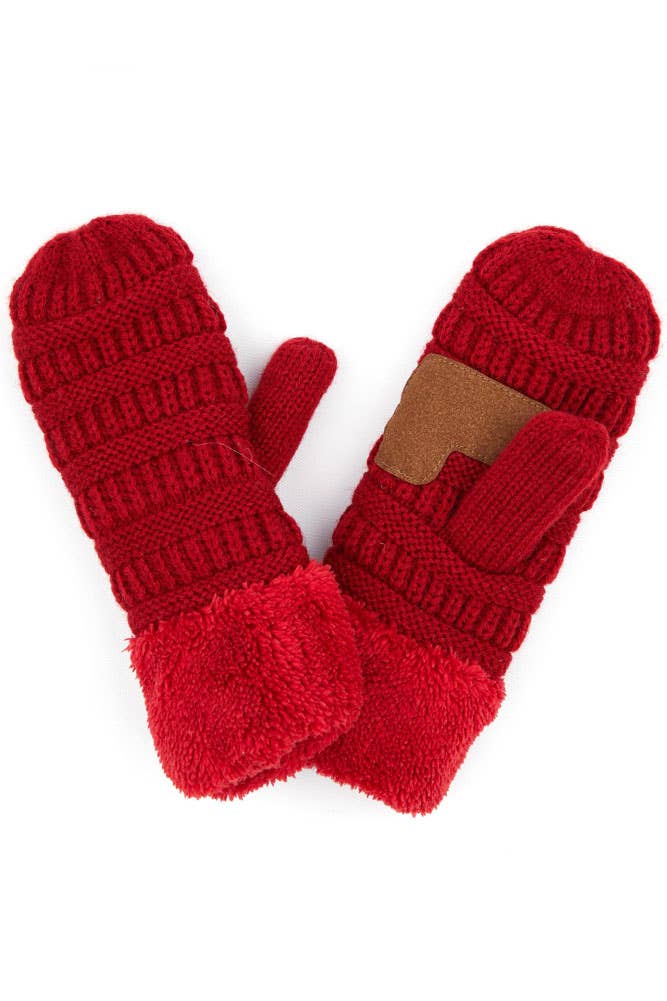 Hana – wholesale Mittens – Child – C.C Kids solid Knitted mitten9