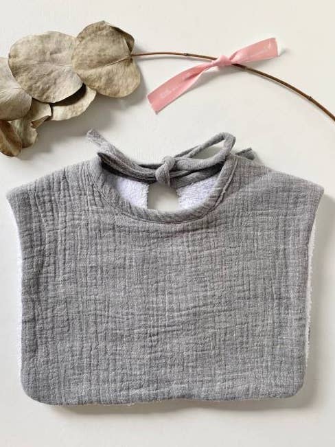 Charcoal Bib for wholesale by Littlemanuela