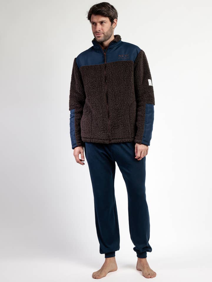 NEW PLAN Casaco de Manga Comprida Quentinho Amber para Homem por atacado de ADMAS