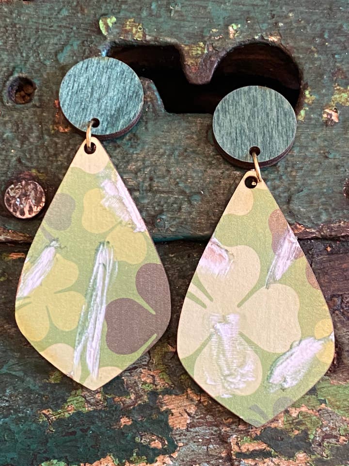 Orecchini trifoglio invecchiato per la vendita all'ingrosso da parte di Suchfungoods