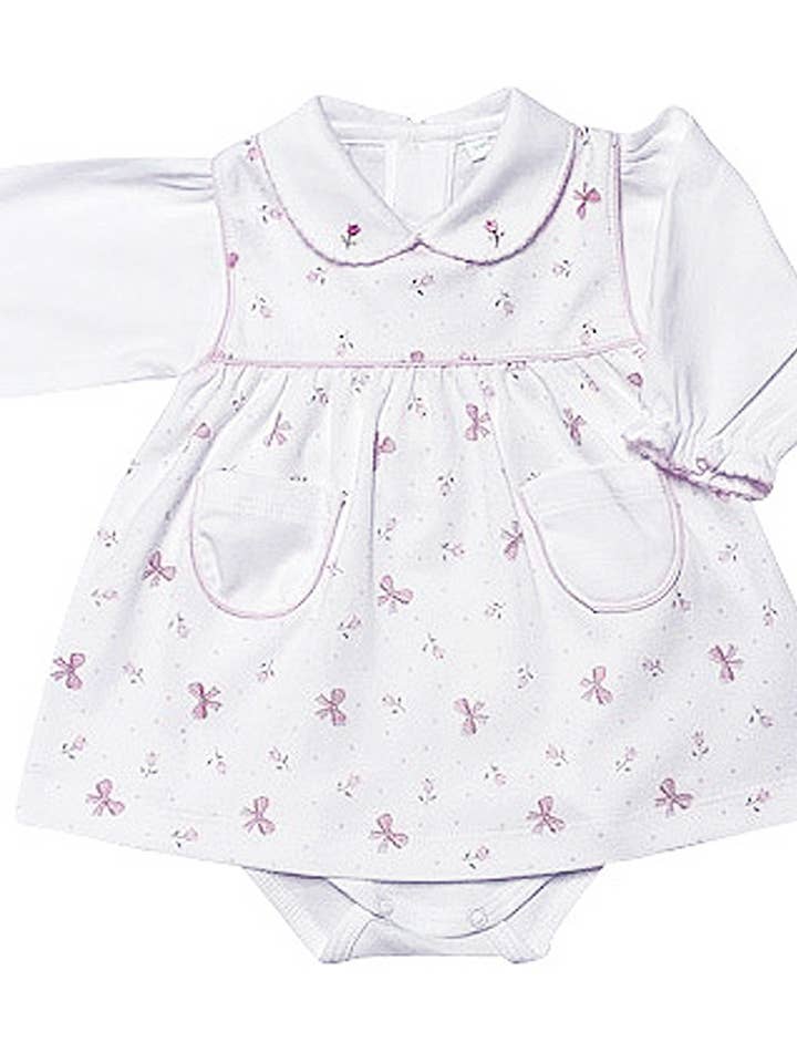 Buer Print Pima bomuld pige kjole sæt for engroshandel hos Baby Threads