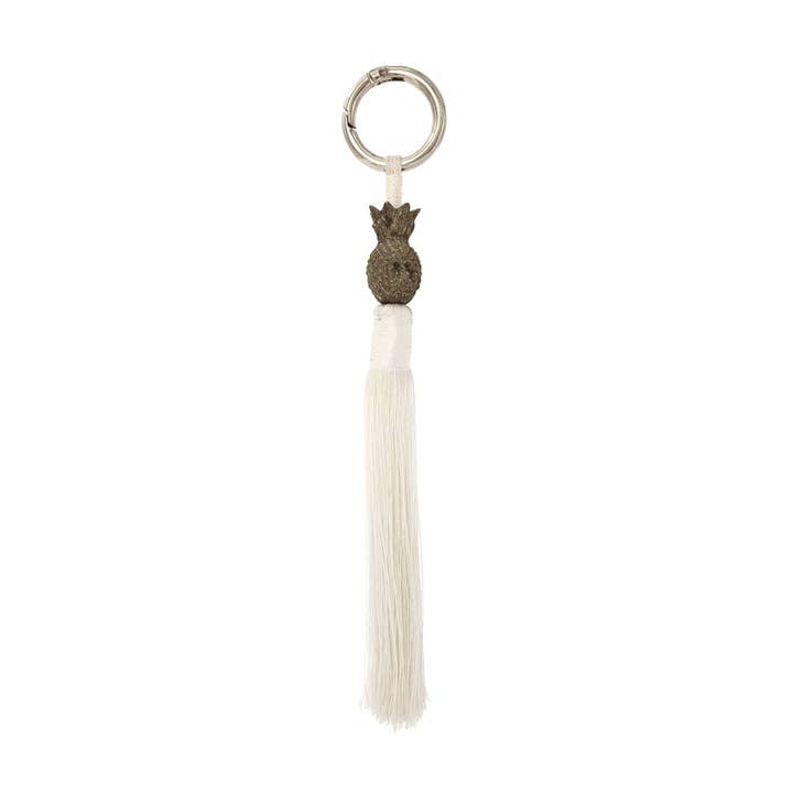 FERN - Wholesale Keychain – Women's - Keychain Pineapple Silver & Tassel Small15
