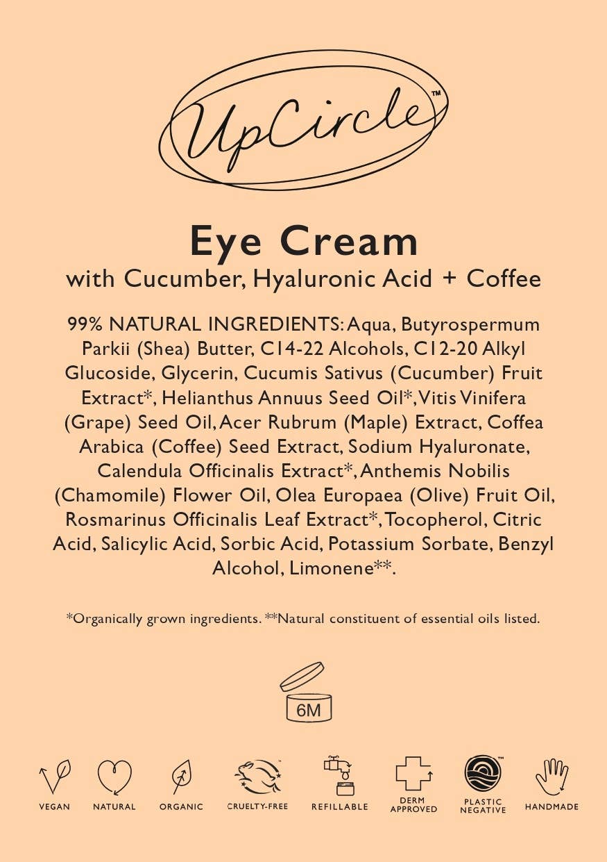 UpCircle Beauty UK – wholesale Eye cream/gel – UpCircle Ingredient Cards for Wholesale Bulk Refills0
