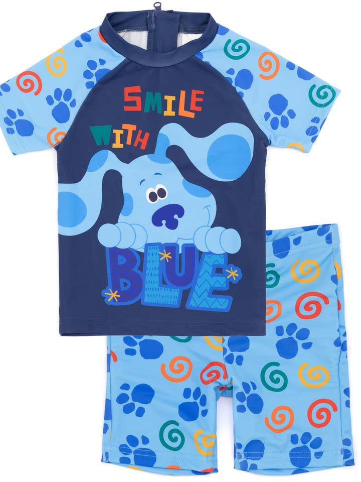 Blue's Clues & You! Conjunto de Fato de Banho de 2 Peças para Rapazes Azul por atacado de Vanilla Underground