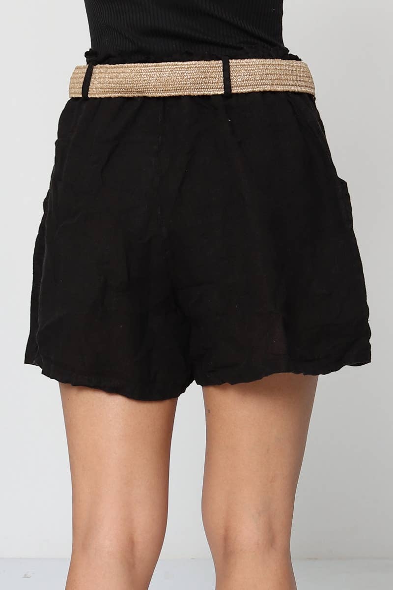 LÉA & LUC – wholesale Shorts – Dam – Shorts i 100 % linne med bälte REF. 505754