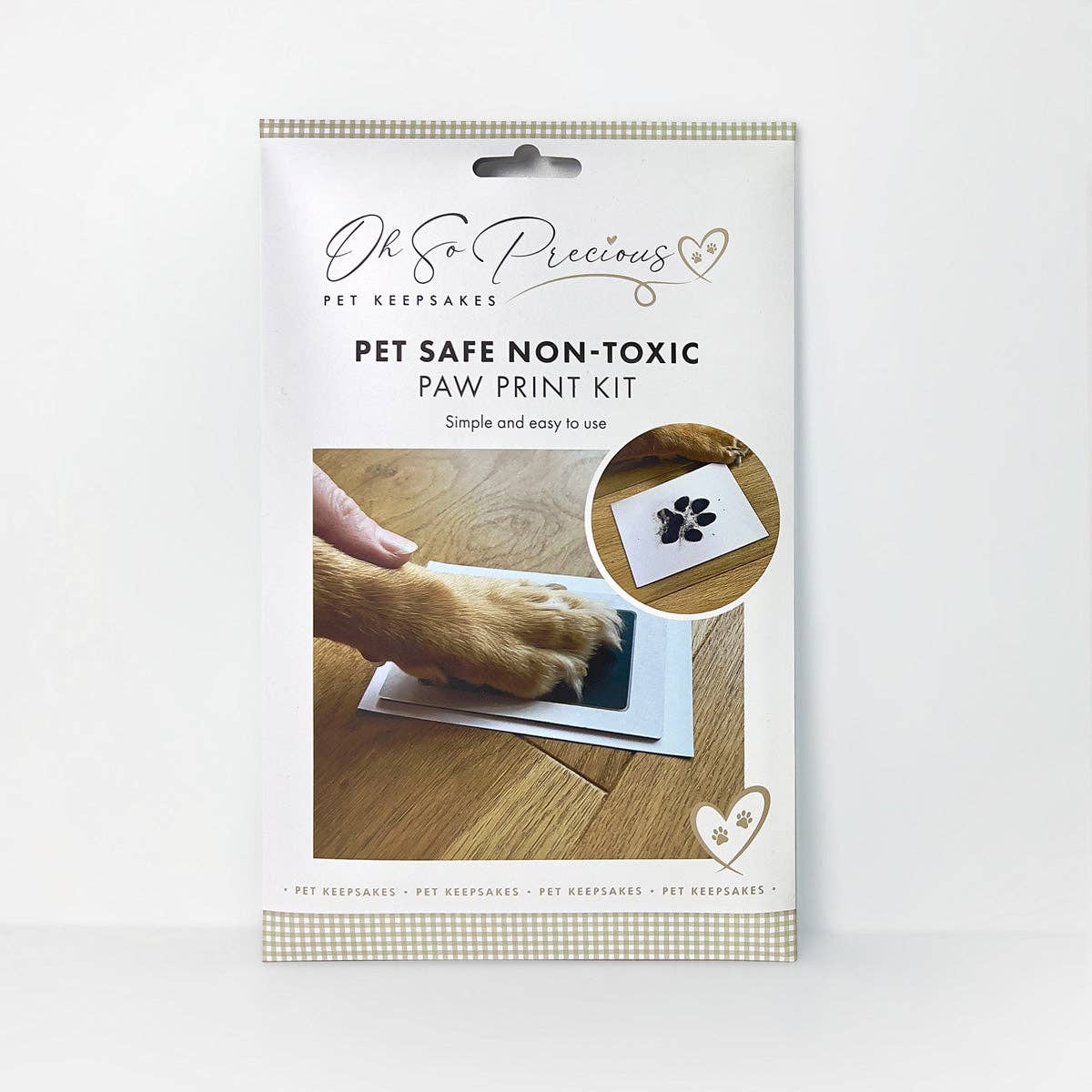 The Lovely Gift Group - Vente Kit de bricolage - Kit de tampons à encre non toxiques Pet Safe Paw Print3