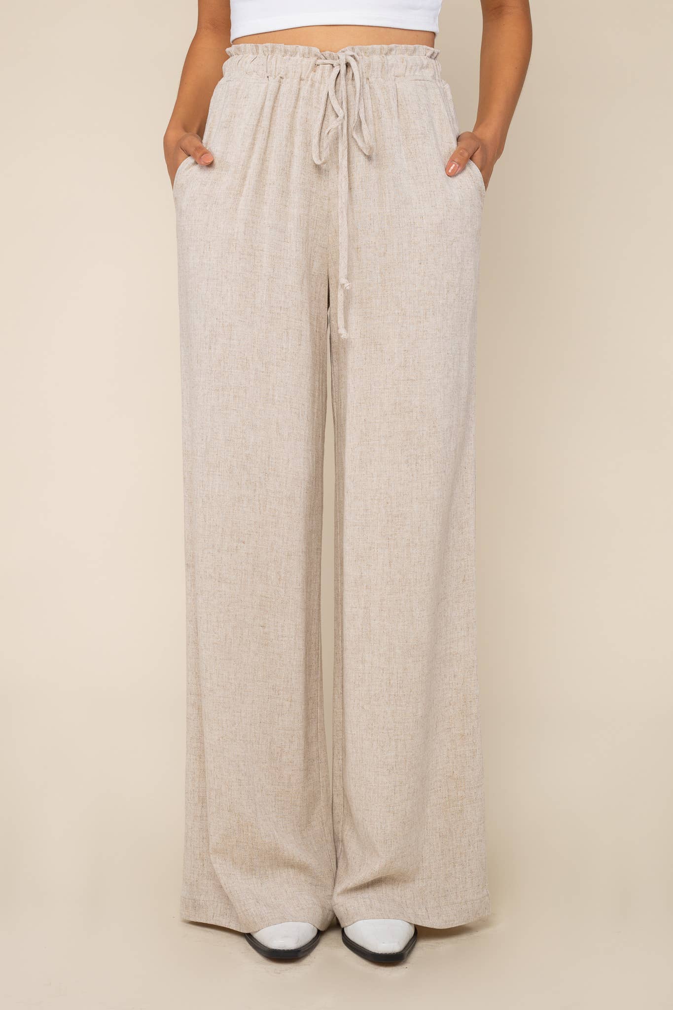 NLT - Wholesale Pants - Women's - Cove Linen Pant | Wide Leg Full Length5