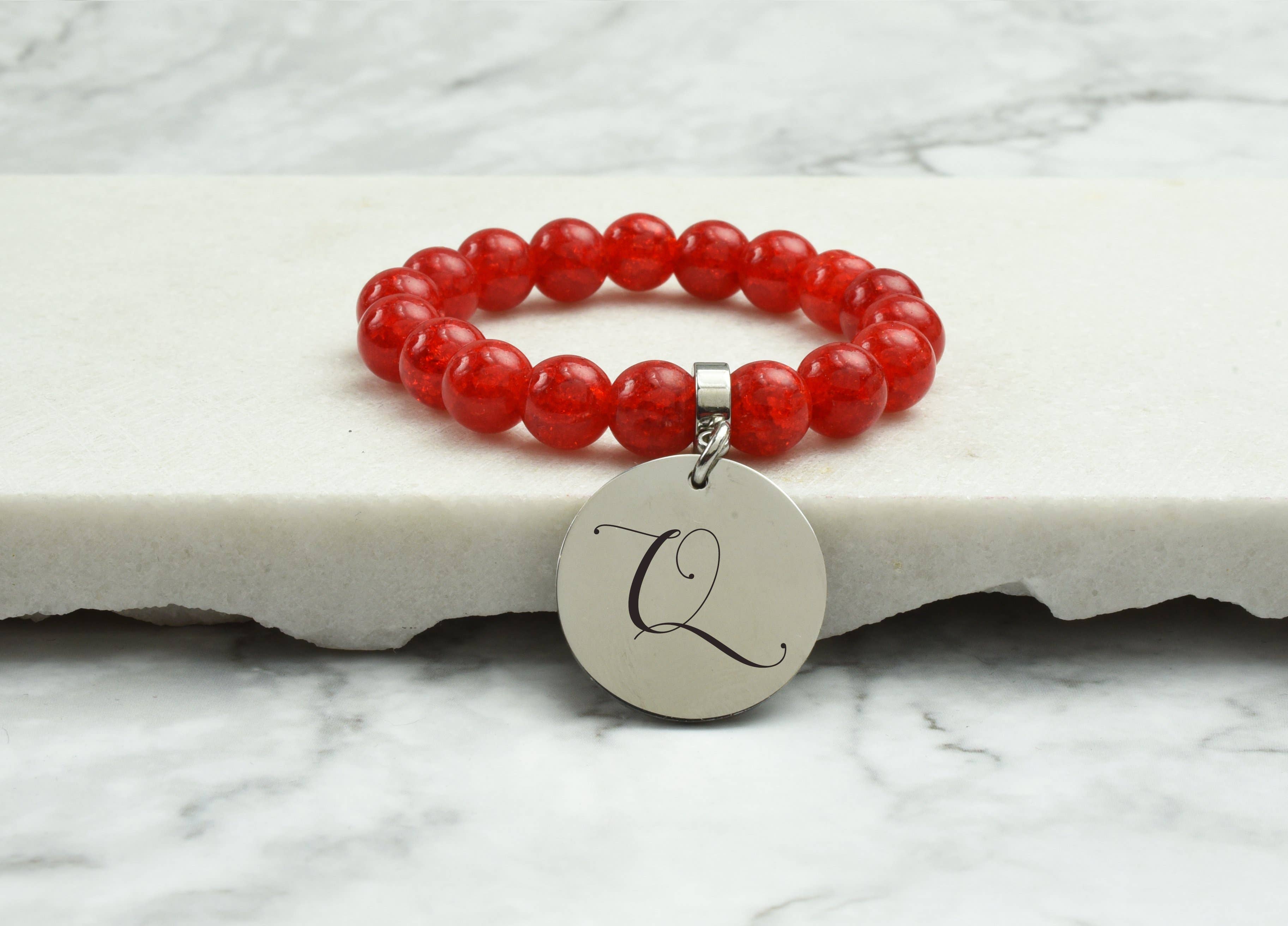 Pink Box - Wholesale Armband met kralen - Mama, Big Sis, Lil Sis Crystal Initial armband door roze doos68