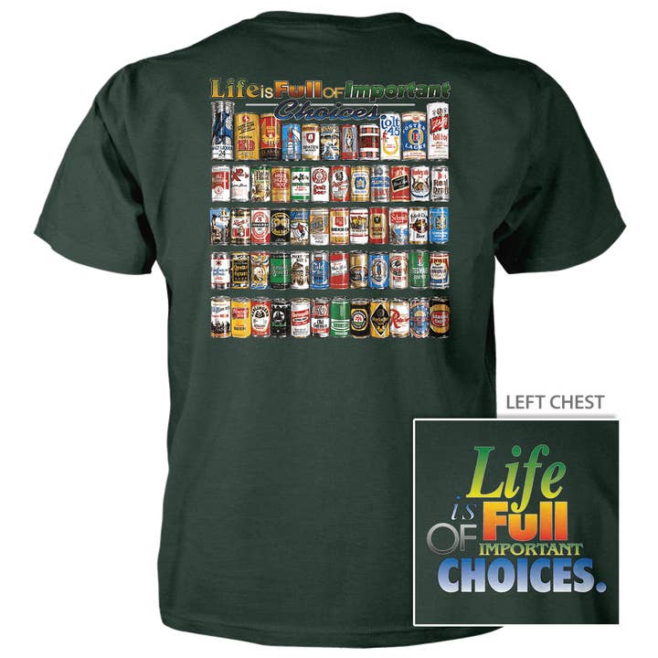 Choices Beer Cans - 4.5 oz Cotton T-Shirt for wholesale by Taboo Apparel