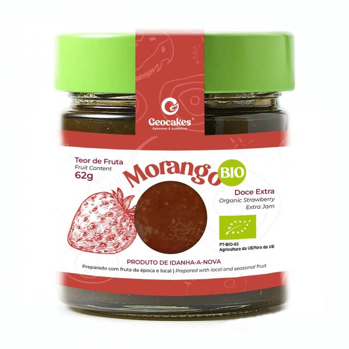 Extra ORGANIC Strawberry Jam for wholesale by Geocakes