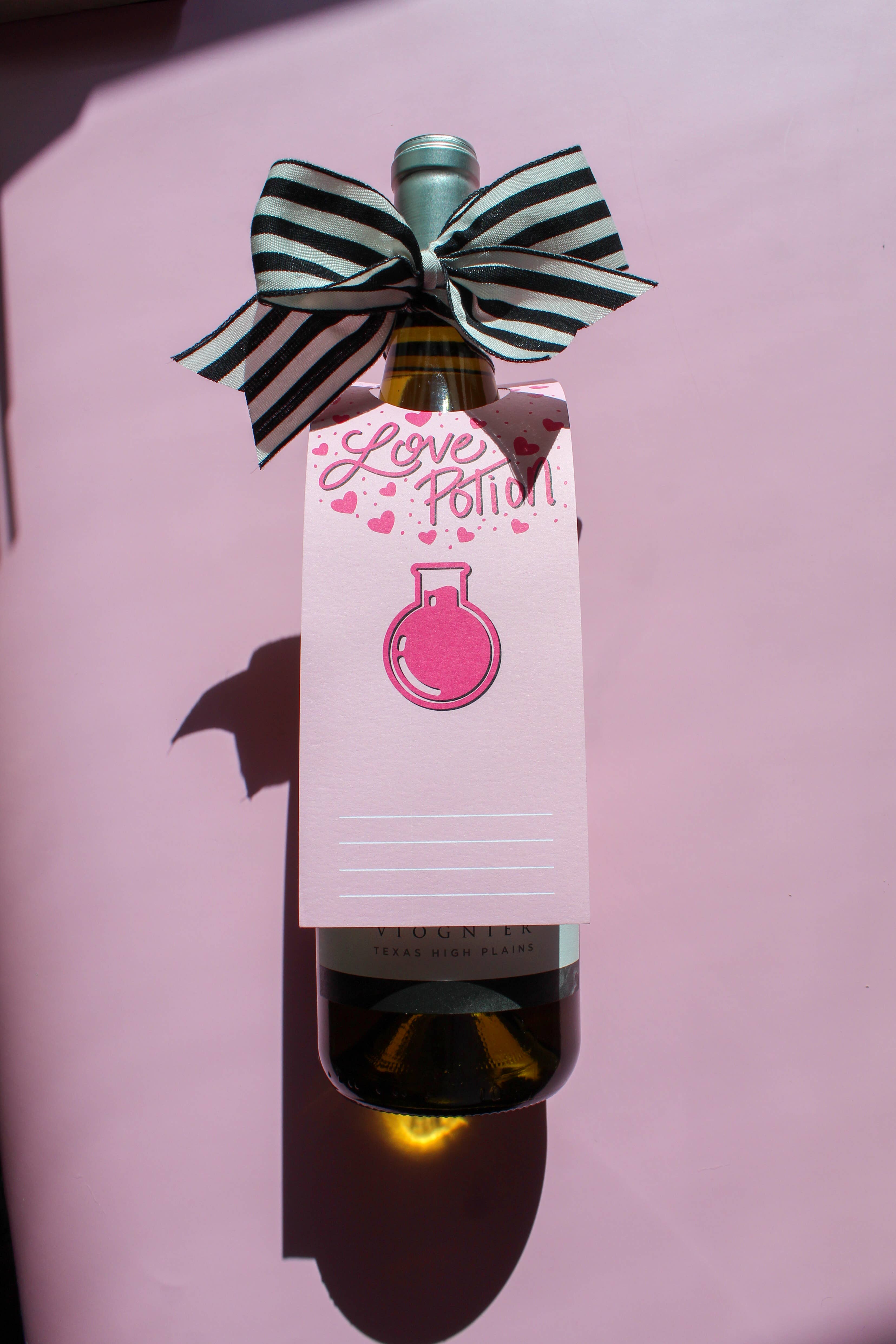 Birdie Mae Designs - Wholesale Gift Tag - Love Potion Valentine Bottle Neck Gift Tag Set with Ribbon2