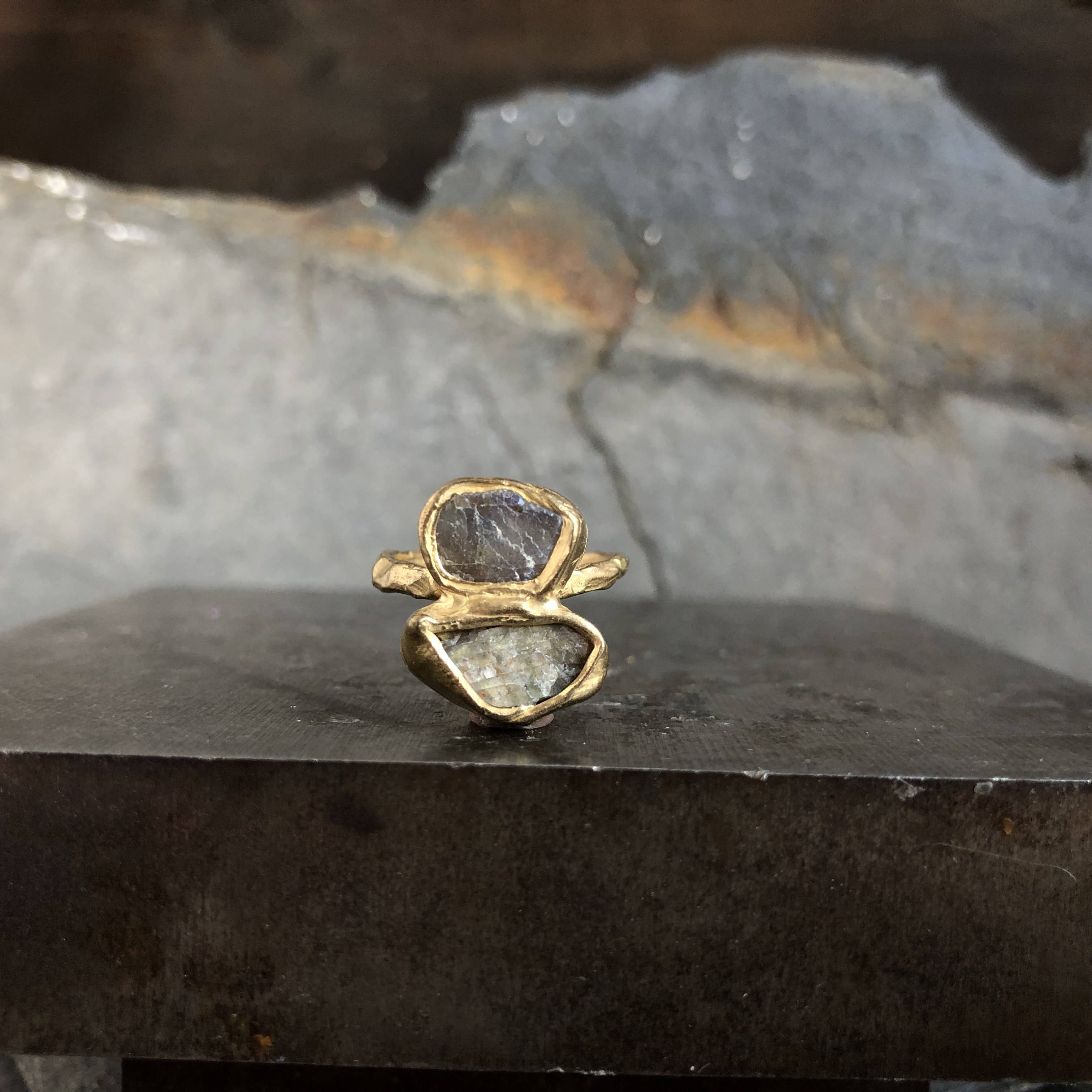 Emilie Shapiro Jewelry - Wholesale Cocktail/Statement Ring - Frozen Fire Double Ring