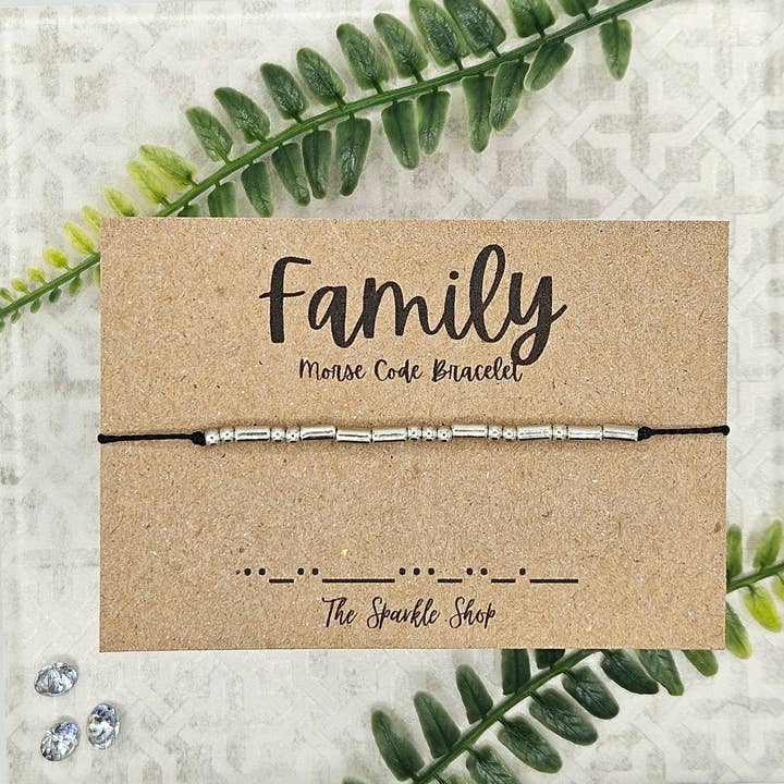 Handmade Morse Code Bracelet - Family for wholesale by The Sparkle Shop