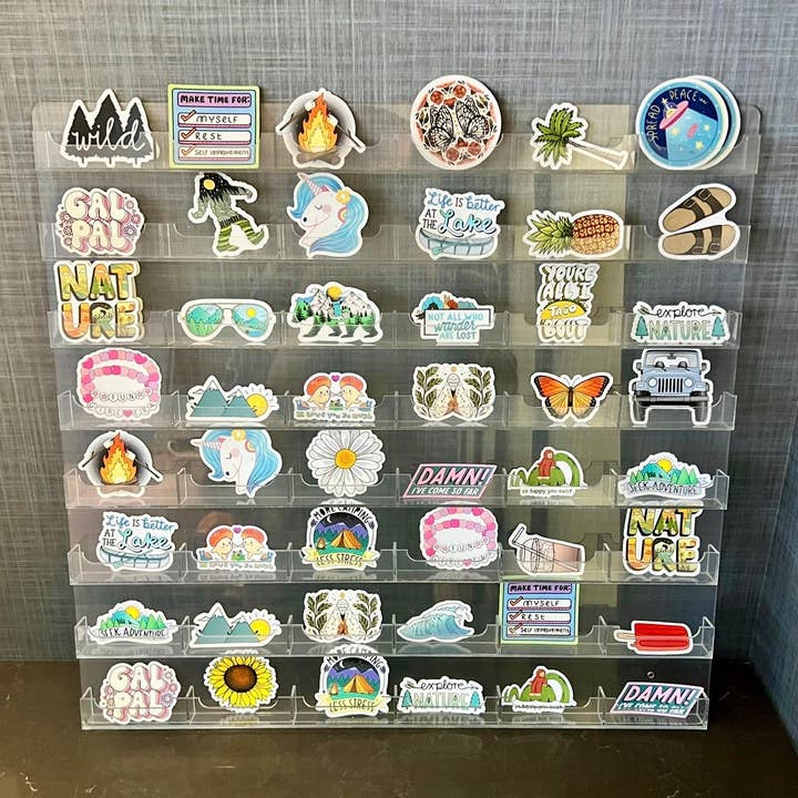 Big Moods - Wholesale Retailer Display - Paper & Novelty - 48 Pocket Wall Sticker Display