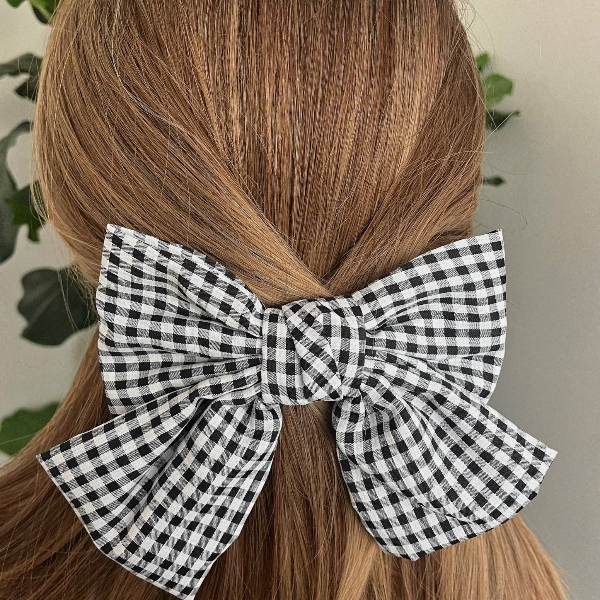 Ellison+Young - Vente Pince à cheveux – femme - Pince à cheveux Gingham Bow Pretty Bow1