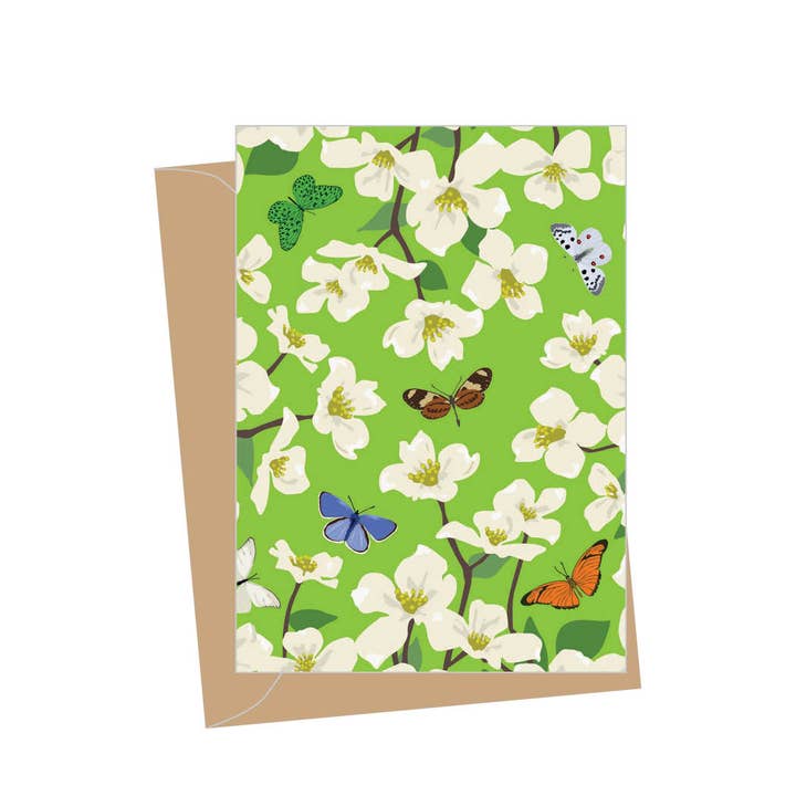 Apartment 2 Cards - Wholesale Everyday Greeting Card - Mini Dogwood Blank, Folded Enclosure Cards