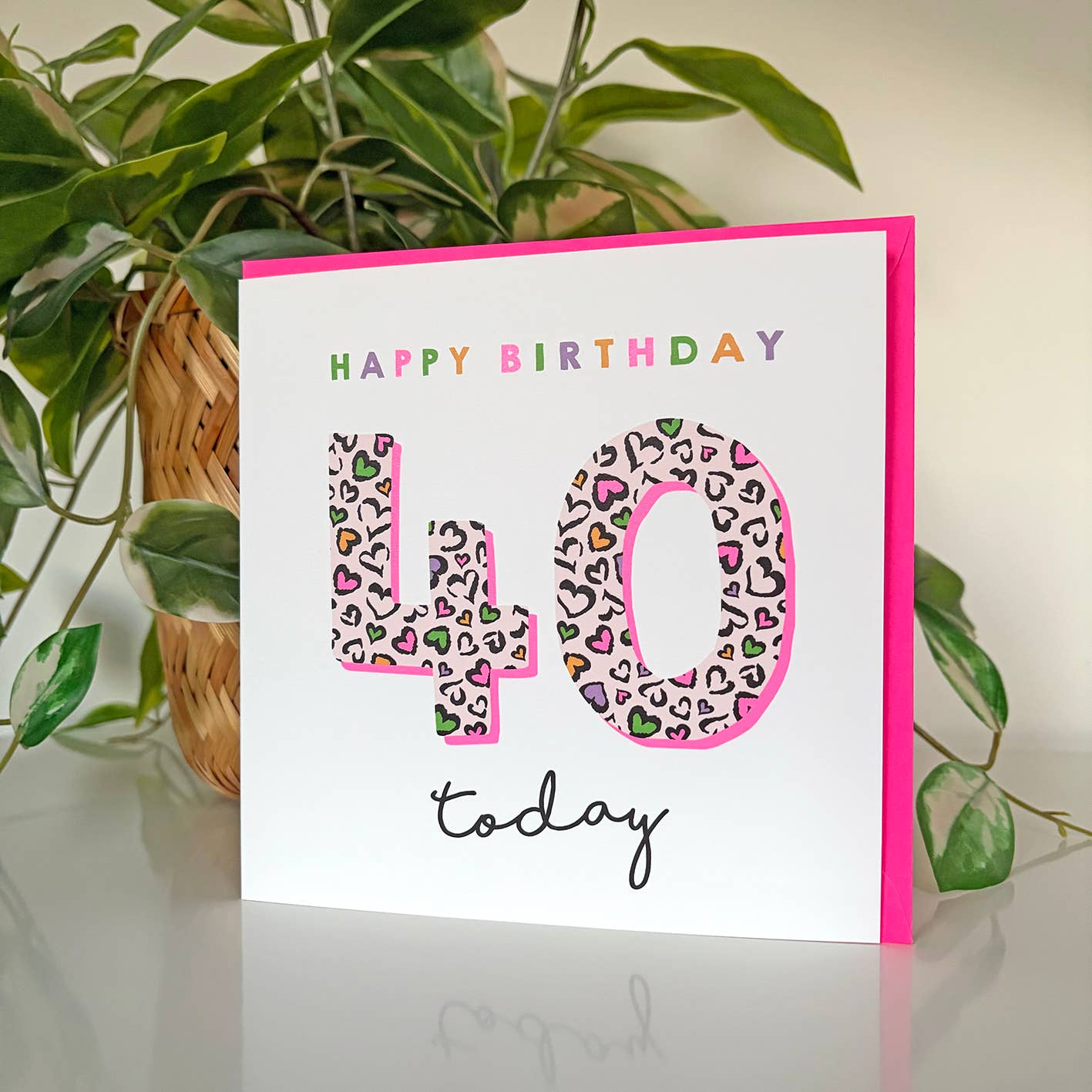 Michelle Fiedler Design – wholesale Birthday card – Leopard Love 40th Birthday1