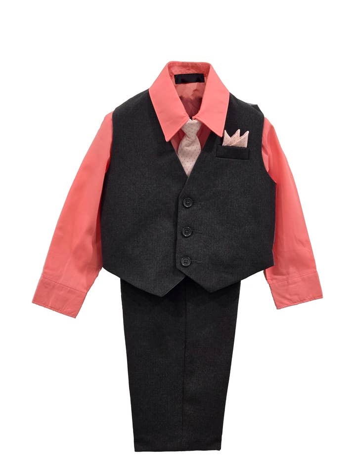 b-one inc - Wholesale Suit Set - Kids - Boys' Vest Suit Set, 5-Piece, Many Colors, Sizes 2T-141