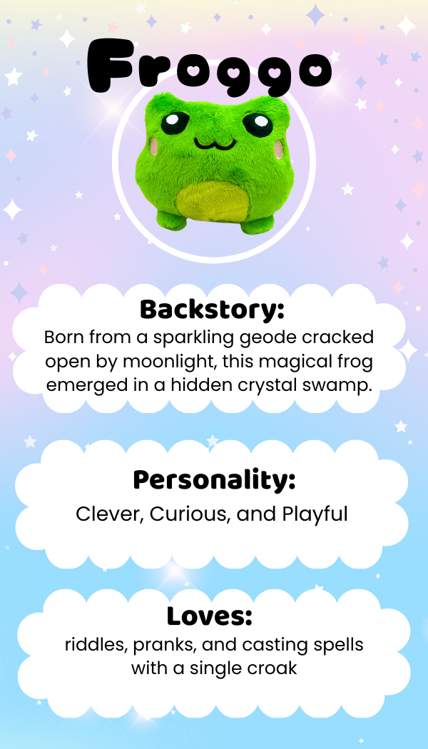 Magical Girl Bella – Großhandel Kuschel-/Plüschtier – Kind & Baby – Froggo - Plüschtiere mit magnetischem Sockel & Trageclip4