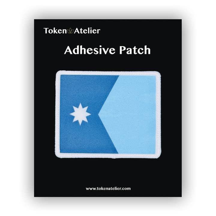 Minnesota State Flag Adhesive Sublimation Patch for wholesale by Token Atelier