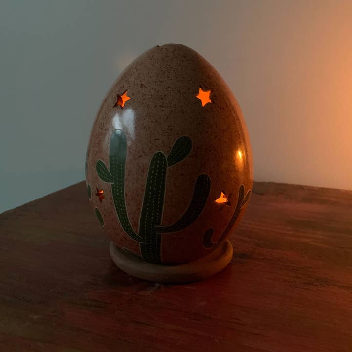 Women of the Cloud Forest - Wholesale Decorative Tabletop Object - Cactus Luminary1