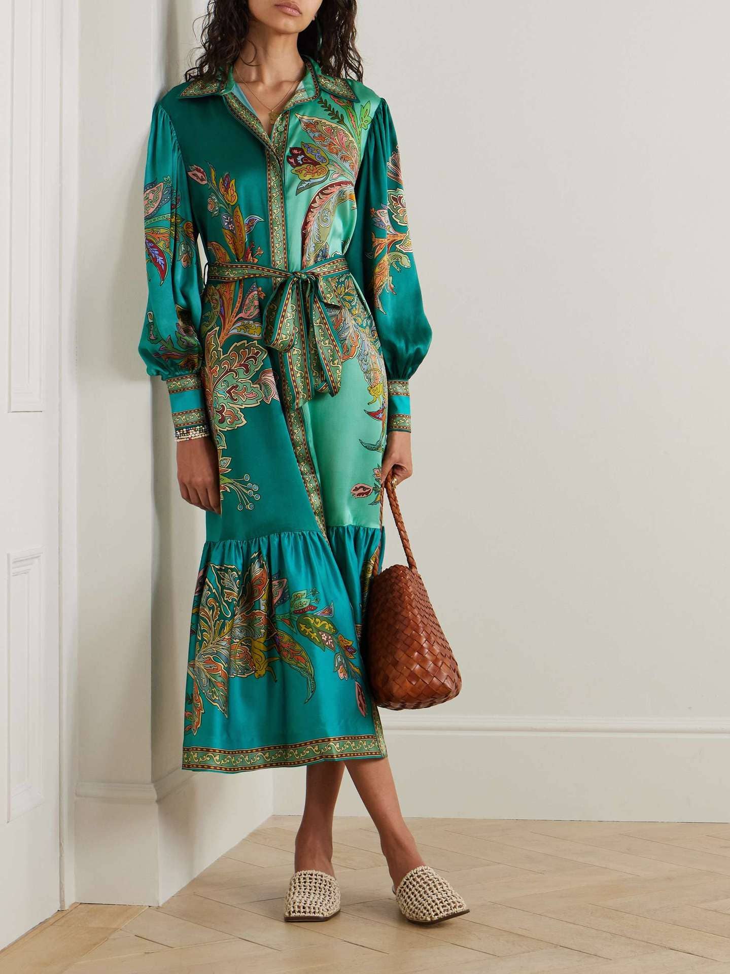 As Shown 2025 NEW Vintage Print Lantern Sleeve Dress Holiday Ready for wholesale on Faire0