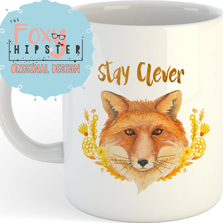 Stay Clever Fox Coffee Kaffeebecher, 325 ml für den Großhandel von The Foxy Hipster