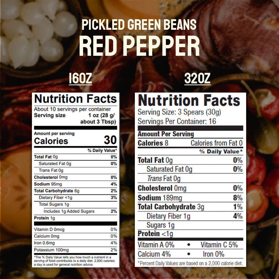 Foster's Pickled Products - Wholesale Pickled Vegetables - Foster's Pickled Green Beans - 16oz (6 pack)6