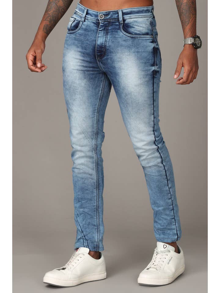 KEF CLOTHING – wholesale Jeans – Men’s – Blue with Light Fade Jeans