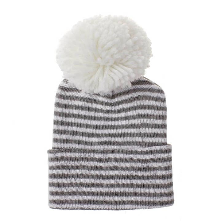 Jamie Rae Hats - Vente Bonnet pour nouveau-né – bébé - Bonnet pompon pour nouveau-né à l'hôpital7